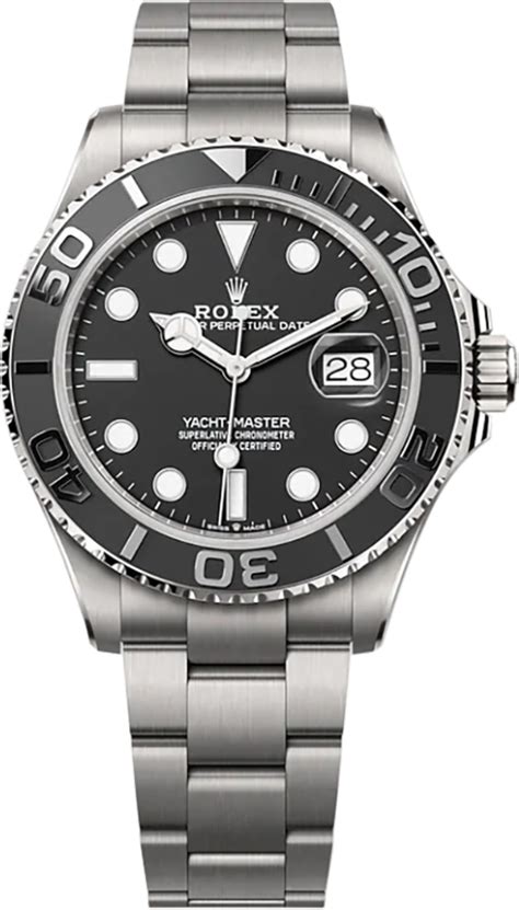 rolex yacht-master 42 black dial titanium men's watch 226627-0001|rlx titanium watch.